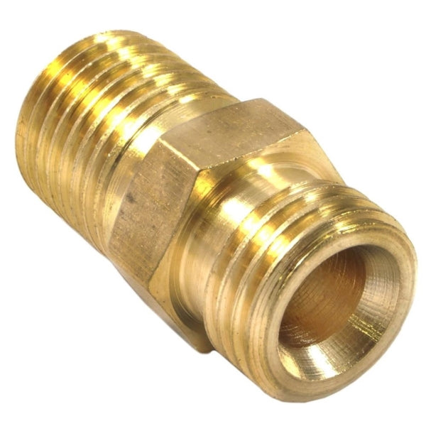 Forney 75537 Ball End Pipe Adapter with Ball Socket, 1/4 in, MNPT x MNPS, Brass