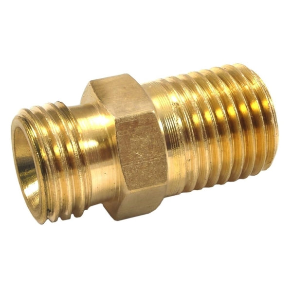 Forney 75537 Ball End Pipe Adapter with Ball Socket, 1/4 in, MNPT x MNPS, Brass