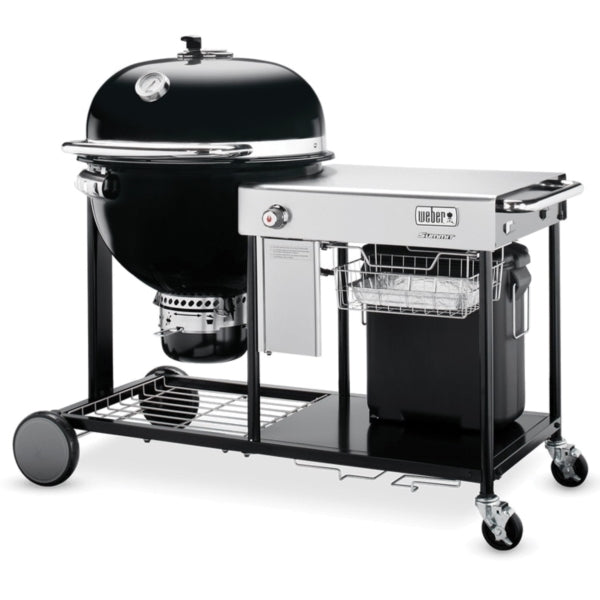 Weber Summit 18501001 Charcoal Grill, 2 -Grate, 452 sq-in Primary Cooking Surface, Black, Diffuser Plate Storage