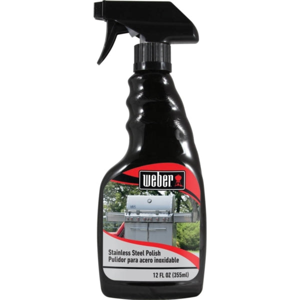 Weber W67 Stainless Steel Polish, Liquid, Clear, 12 oz Trigger Spray Bottle