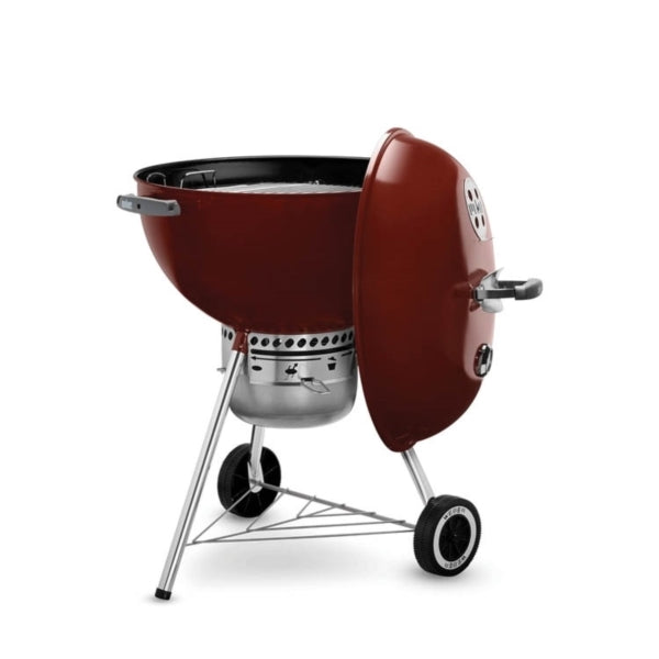Weber Original Kettle 14403001 Premium Charcoal Grill, 2 -Grate, 363 sq-in Primary Cooking Surface, Red