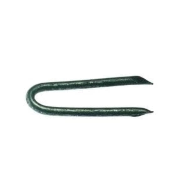 Grip-Rite 114HGFS1 Fence Staple, 1-1/4 in, 1/4 in W Crown, 9 Gauge, Plastic