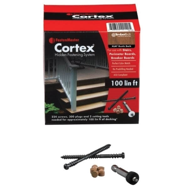 FastenMaster Cortex FMCTX-TX1LFTSVL Hidden Deck Fastener, 2-3/4 in L, Star Drive