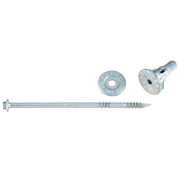 FastenMaster ThruLOK FMTHR007-6 Screw Bolt, 7 in L, Coarse Thread, Hex Drive, Galvanized Steel