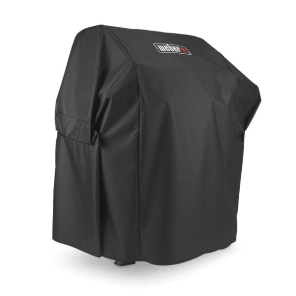 Weber 7138 Premium Grill Cover, 48 in W, 17.7 in D, 42 in H, Polyester, Black