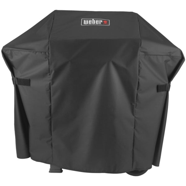 Weber 7138 Premium Grill Cover, 48 in W, 17.7 in D, 42 in H, Polyester, Black