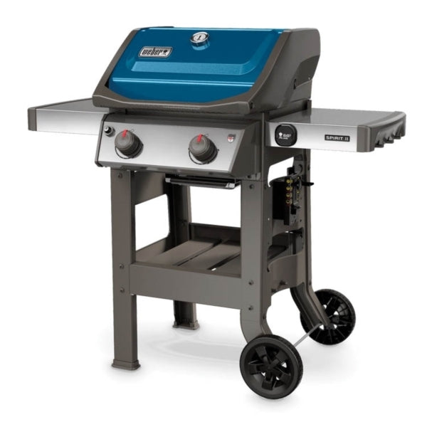 Weber Spirit II E-210 44020001 Gas Grill, 26,500 Btu/hr BTU, Liquid Propane, 2 -Burner, Cast Iron Body, Sapphire