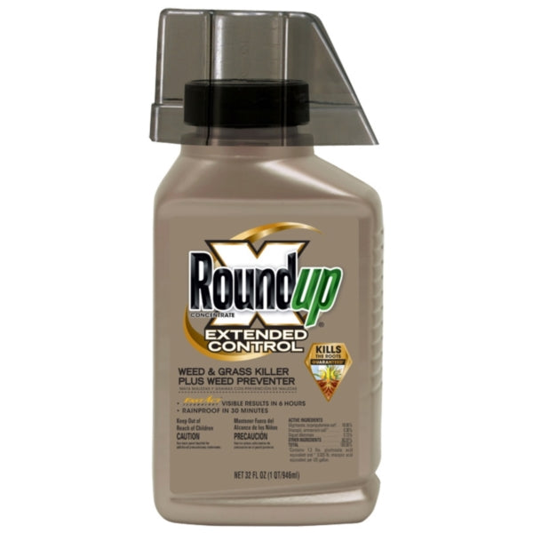 Roundup 5705010 Weed and Grass Killer, Liquid, Spray Application, 32 fl-oz Bottle