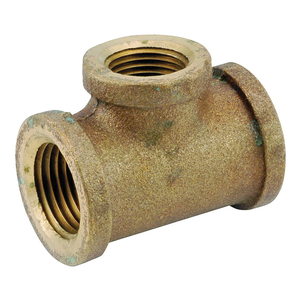 Anderson Metals 738106-121208 Reducing Pipe Tee, 3/4 x 3/4 x 1/2 in, IPT, Brass