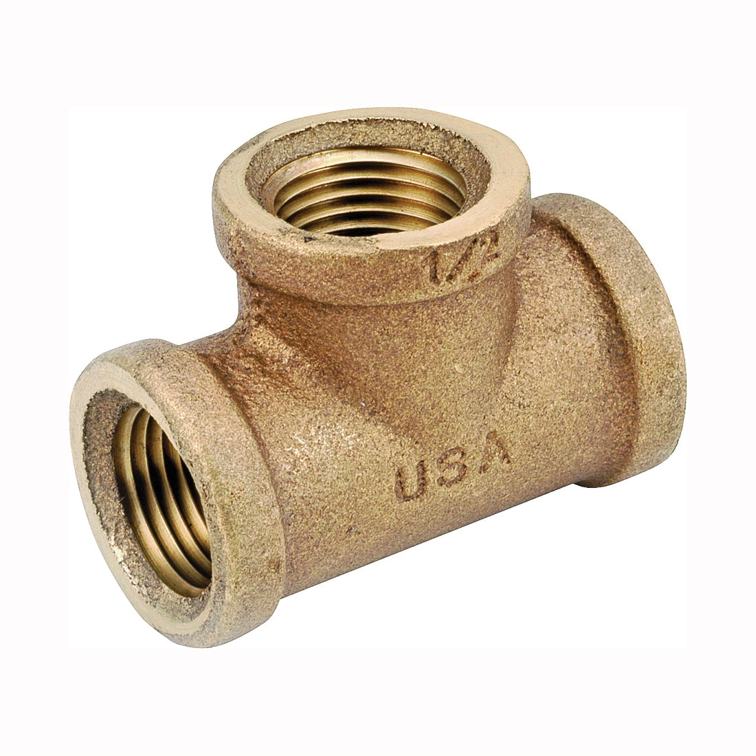 Anderson Metals 738101-16 Pipe Tee, 1 in, Brass, 200 psi Pressure