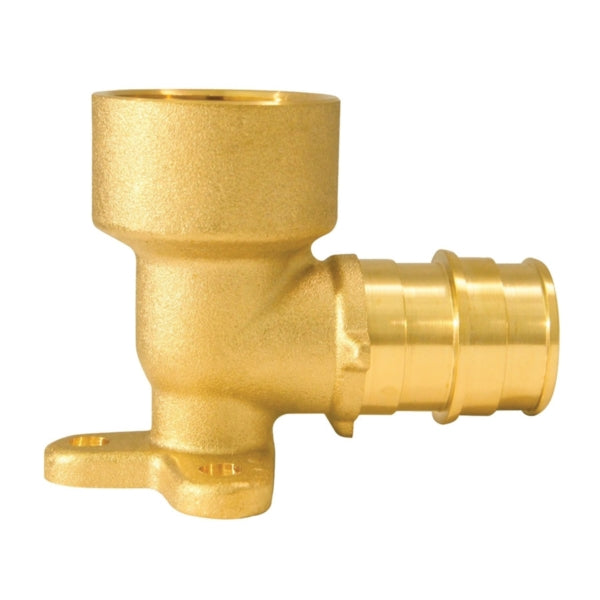Apollo Valves ExpansionPEX Series EPXDEE3412 Reducing Drop Ear Pipe Elbow, 3/4 x 1/2 in, Barb x FNPT, 90 deg Angle