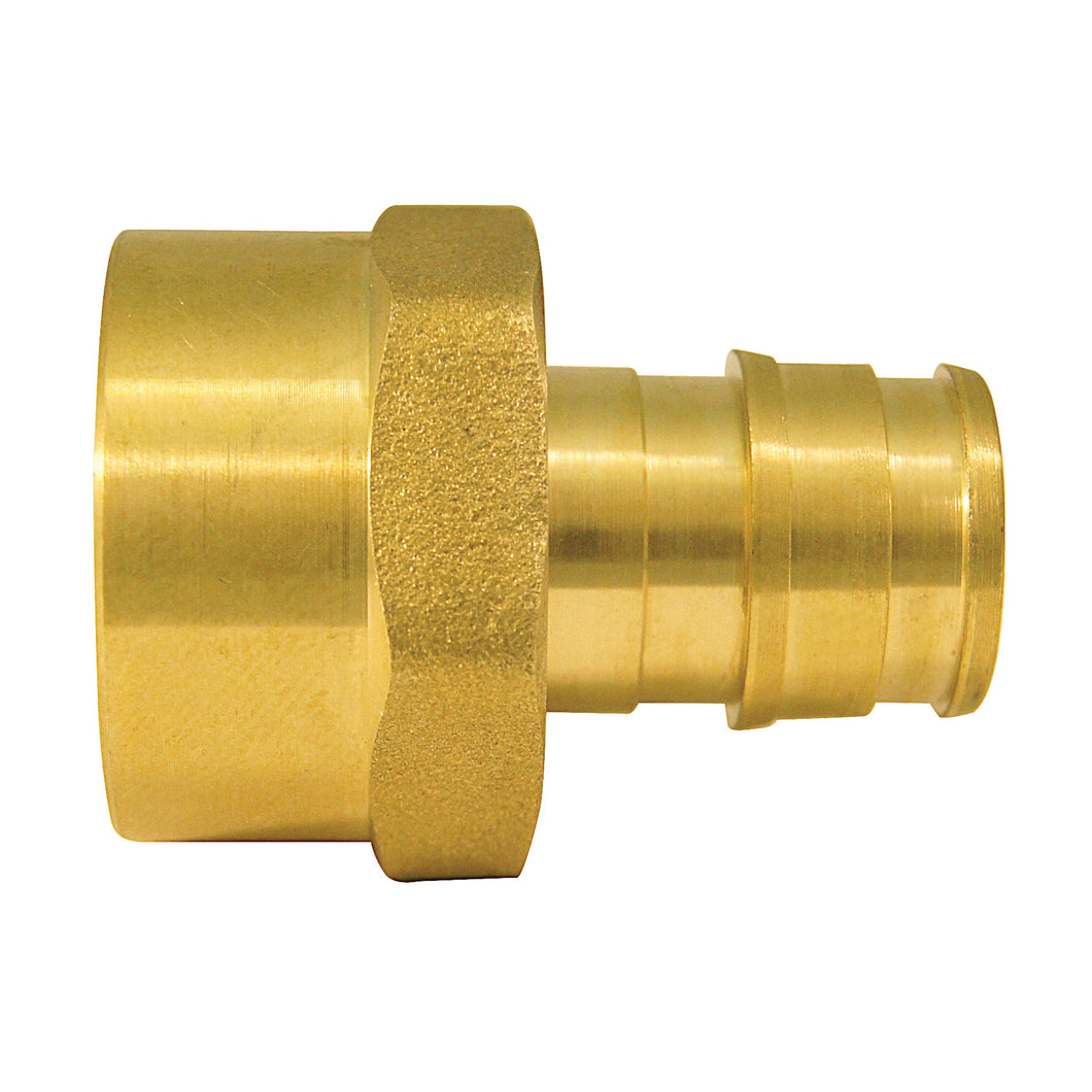 Apollo Valves ExpansionPEX Series EPXFA1210PK Pipe Adapter, 1/2 in, Barb x FPT, Brass, 200 psi Pressure