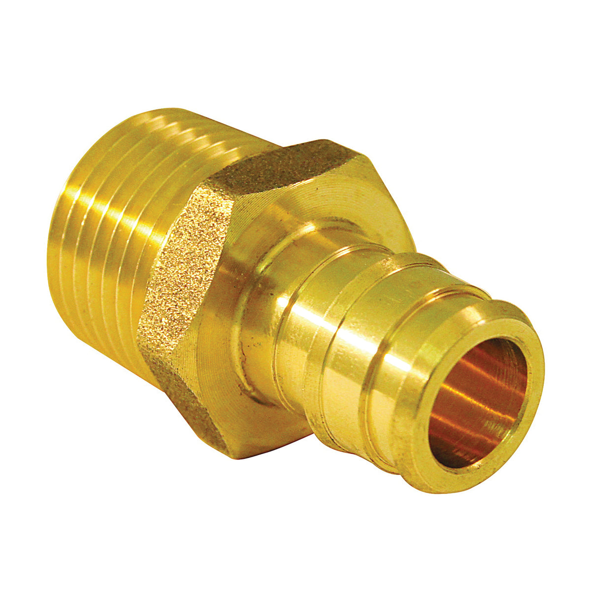Apollo Valves ExpansionPEX Series EPXMA1210PK Pipe Adapter, 1/2 in, Barb x MNPT, Brass, 200 psi Pressure