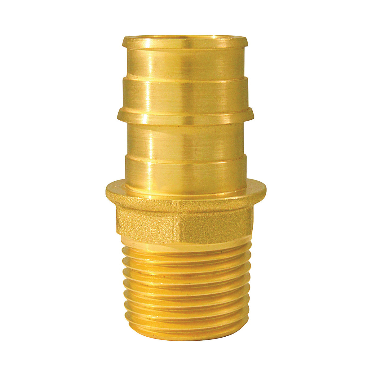 Apollo Valves ExpansionPEX Series EPXMA3412 Pipe Adapter, 3/4 x 1/2 in, Barb x MPT, Brass, 200 psi Pressure