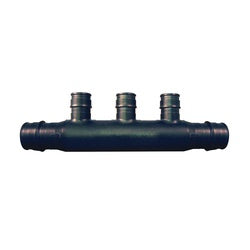 Apollo Valves ExpansionPEX Series EPXM3PTO Open End Manifold, 5.63 in OAL, 2-Inlet, 3/4 in Inlet, 3-Outlet, Brass