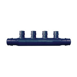 Apollo Valves ExpansionPEX Series EPXM4PTO Open End Manifold, 7-3/4 in OAL, 2-Inlet, 3/4 in Inlet, 4-Outlet, Brass