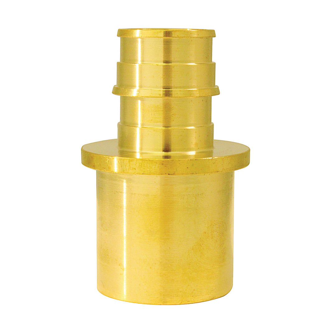 Apollo Valves ExpansionPEX Series EPXMS341 Reducing Pipe Adapter, 3/4 x 1 in, Barb x Male Sweat, Brass, 200 psi Pressure