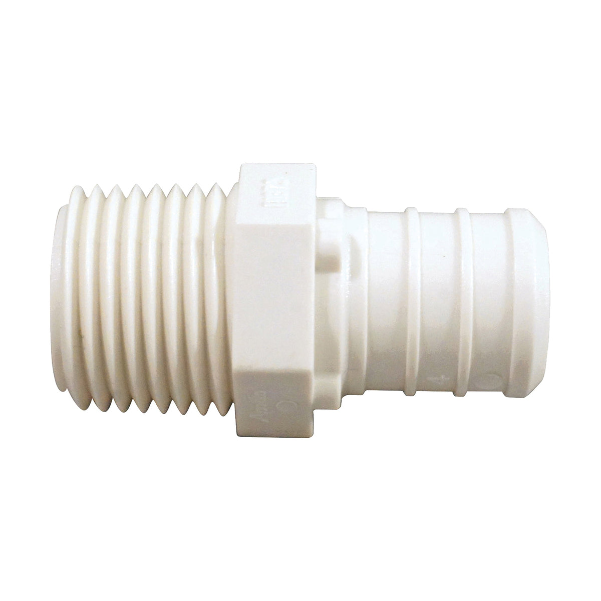 Apollo Valves ApolloPEX Series PXPAM34125PK Pipe Adapter, 3/4 x 1/2 in, Barb x MPT, Poly Alloy, 200 psi Pressure