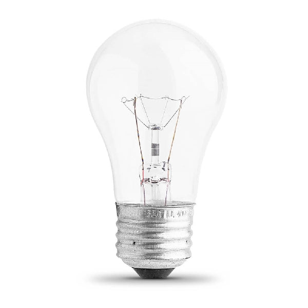 Feit Electric BP40A15/CL/CAN Incandescent Bulb, 40 W, A15 Lamp, Medium E26 Lamp Base, 2700 K Color Temp