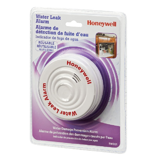 Honeywell RWD21 Water Leak Alarm, 1/16 in Detection