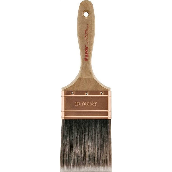 Purdy XL Sprig 144380330 Flat Trim Brush, 3 in W, 3-3/16 in L Bristle, Nylon/Polyester Bristle, Beavertail Handle