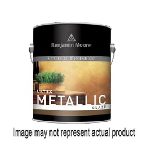 Benjamin Moore Studio Finishes 062001-004 Acrylic Latex Metallic Glaze Paint, Metallic, White, 4 gal, Can