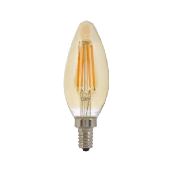 Sylvania 79722 Ultra Vintage LED Lamp, Decorative, B10 Lamp, 40 W Equivalent, E12 Lamp Base, Dimmable, 2175 K Color Temp