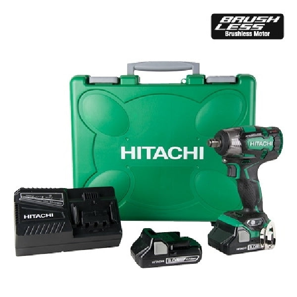 Metabo HPT WR18DBDL2 Impact Wrench Kit, Battery Included, 18 V, 3 Ah, 1/2 in Drive, Square Drive