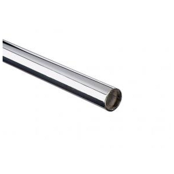 Knape &amp; Vogt 750 750 5 120 Closet Rod, 1-5/32 in ID x 1-5/16 in OD Dia, 120 in L, Steel, Chrome