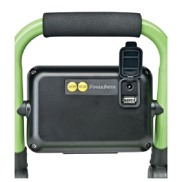 PowerSmith PWLR1110F Rechargeable Work Light, 10 W, Lithium-Ion Battery, 1-Lamp, LED Lamp, 900, 400, 200 Lumens