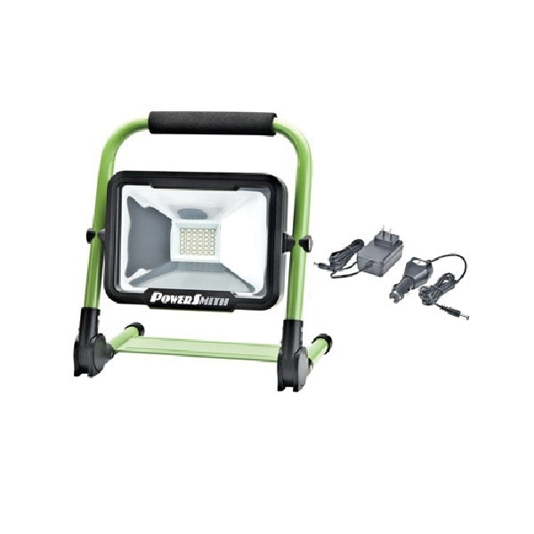 PowerSmith PWLR1120F Rechargeable Work Light, 20 W, Lithium-Ion Battery, 1-Lamp, LED Lamp, 1800, 800, 300 Lumens
