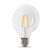 Feit Electric BPG2540/950CA/FIL LED Bulb, Globe, G25 Lamp, 40 W Equivalent, E26 Lamp Base, Dimmable, Clear