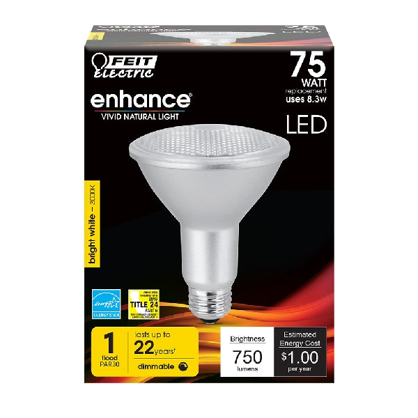 Feit Electric PAR30LDM/930CA LED Bulb, Flood/Spotlight, PAR30 Lamp, 75 W Equivalent, E26 Lamp Base, Dimmable