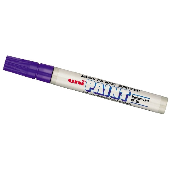 Uni-Ball 63606 Paint Marker, Medium Lead/Tip, 1/8 in Lead/Tip, Violet Lead/Tip