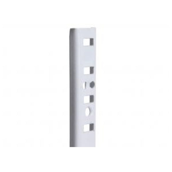 Knape &amp; Vogt 255 255 WH 36 Mortise-Mount Pilaster Standard 500 lb, Steel, White, Wall Mounting