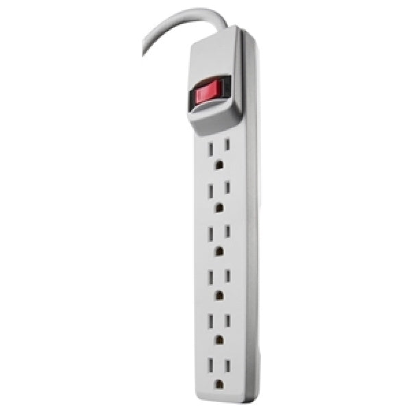 Woods 41367 Power Strip, 4 ft L Cable, 6 -Socket, 15 A, 120 V, White