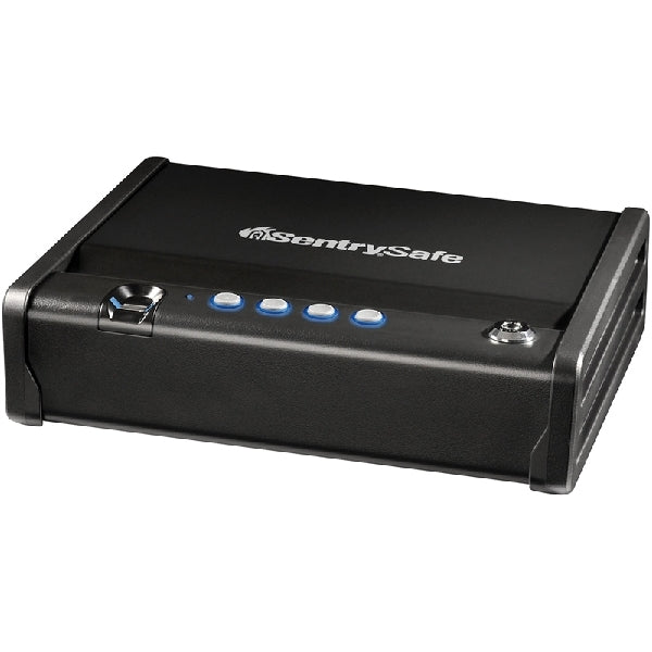 Sentry Safe QAP1BENAFHRO Small Pistol Safe, Steel, Black, Biometric Lock, 9.7 in W x 6.7 in D x 2.2 in H Exterior