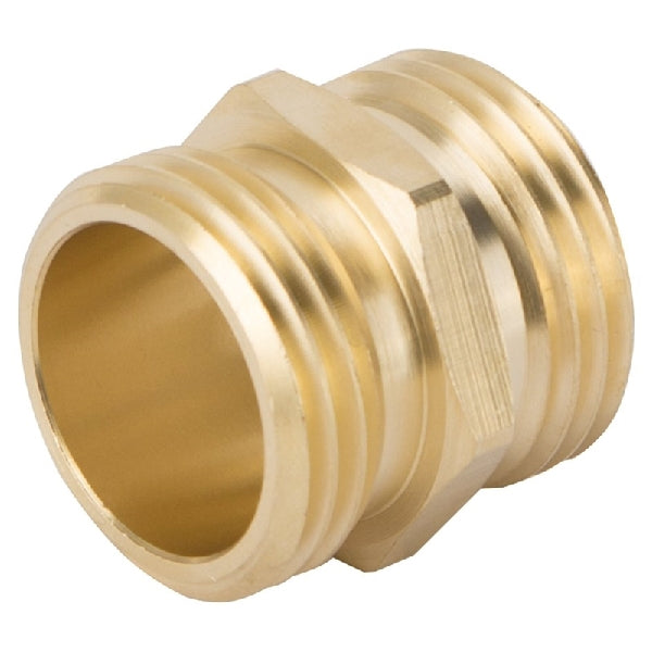 Landscapers Select GHADTRS-3 Garden Hose Connector, 3/4 x 3/4 in, MNH x MNH, Brass, Brass