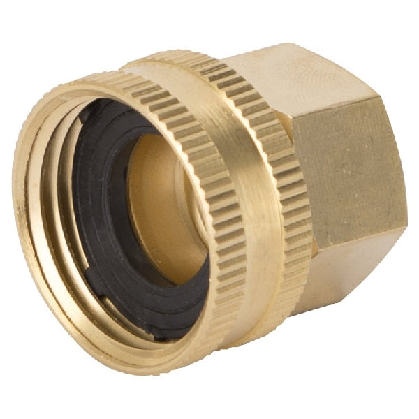 Landscapers Select GHADTRS-8 Swivel Hose Connector, 1/2 x 3/4 in, FNPT x FNH, Brass, Brass