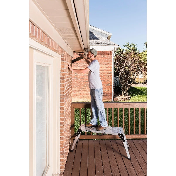 Louisville L-2242-03 Sawhorse, 225 lb, 15-1/4 in W, 1 ft 8 in H, 52-1/2 in D, Aluminum, Gray