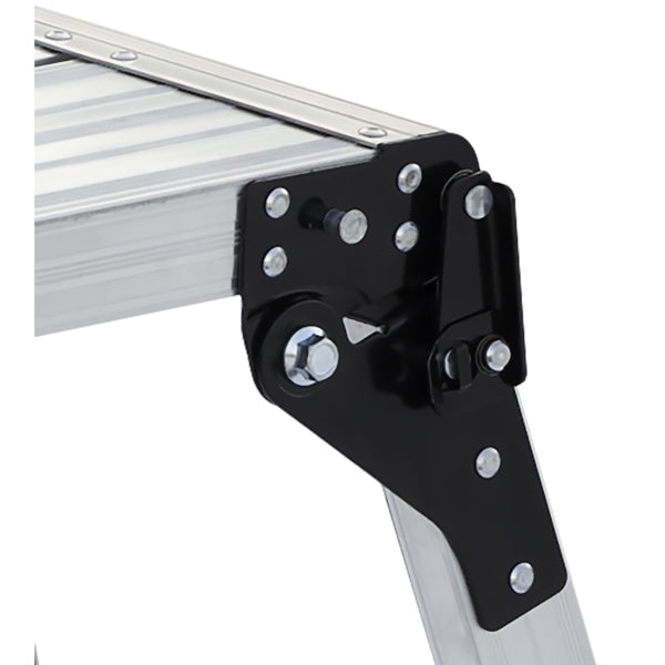 Louisville L-2242-03 Sawhorse, 225 lb, 15-1/4 in W, 1 ft 8 in H, 52-1/2 in D, Aluminum, Gray