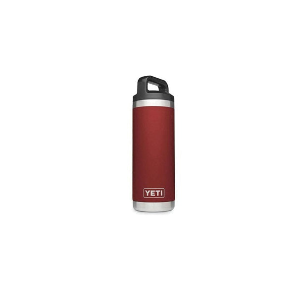 YETI Rambler YRAMB18BR Vacuum Insulated Bottle with TripleHaul Cap, 18 oz Capacity, Stainless Steel, Brick Red