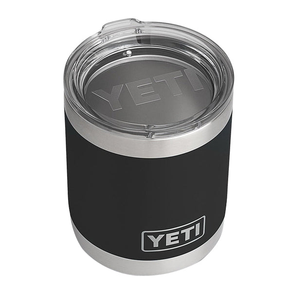 YETI Rambler 21071500563 10 OZ Lowball with Magslider Lid, Vacuum Insulated, Stainless Steel, Black,