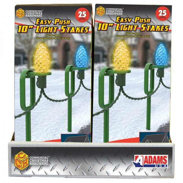 Adams Easy Push 9110-99-5635 Light Stake, 10 in L, Green