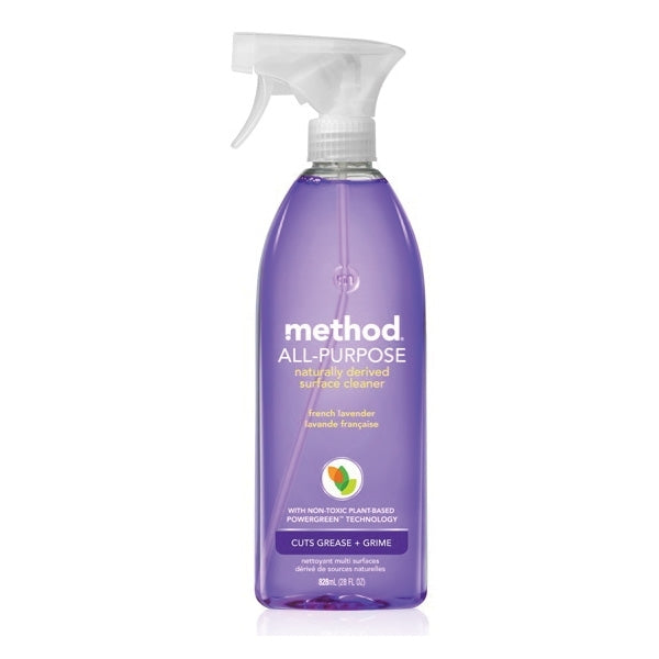 method 00005 Cleaner, 28 oz Aerosol Can, Liquid, French Lavender, Clear