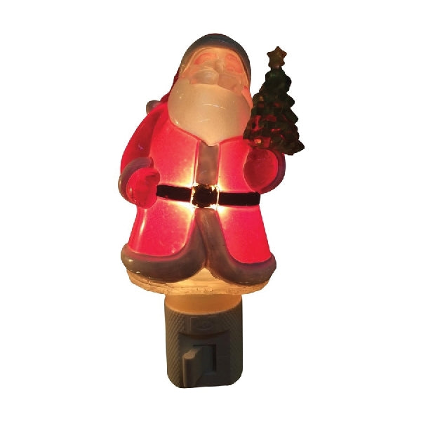 Hometown Holidays 19339 Santa with Tree Night Light