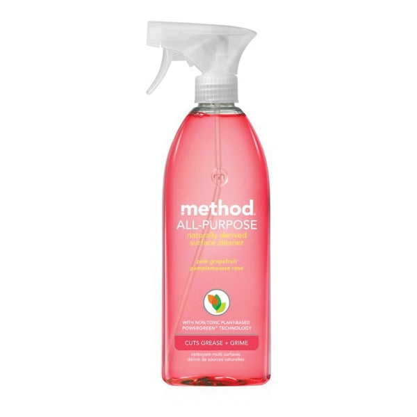 method 00010 Cleaner, 28 oz Aerosol Can, Liquid, Grapefruit, Pink