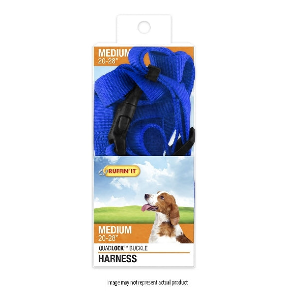 RUFFIN&#39;IT 41473 Adjustable Harness, 3/4 in x 20 to 28 in, Fastening Method: Buckle, Nylon Harness, Assorted