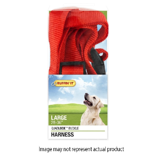 RUFFIN'IT 41476 Adjustable Harness, 1 in x 28 to 36 in, Fastening Method: Buckle, Nylon Harness, Assorted