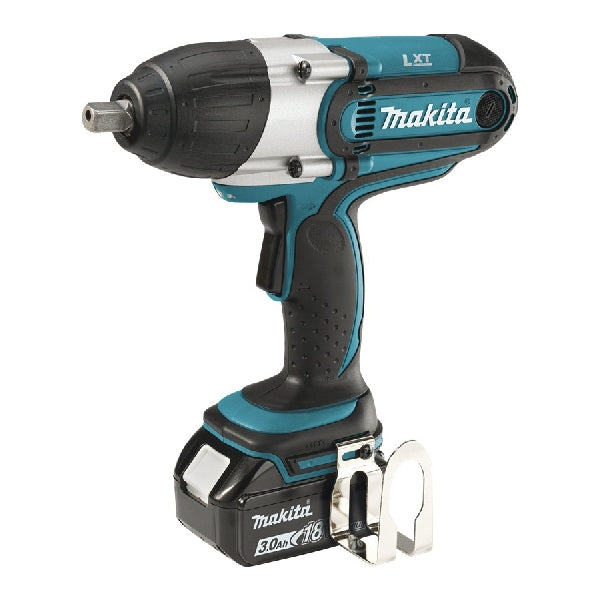 Makita XWT041X Impact Wrench Kit, Battery Included, 18 V, 3 Ah, 1/2 in Drive, Square Drive, 2200 ipm